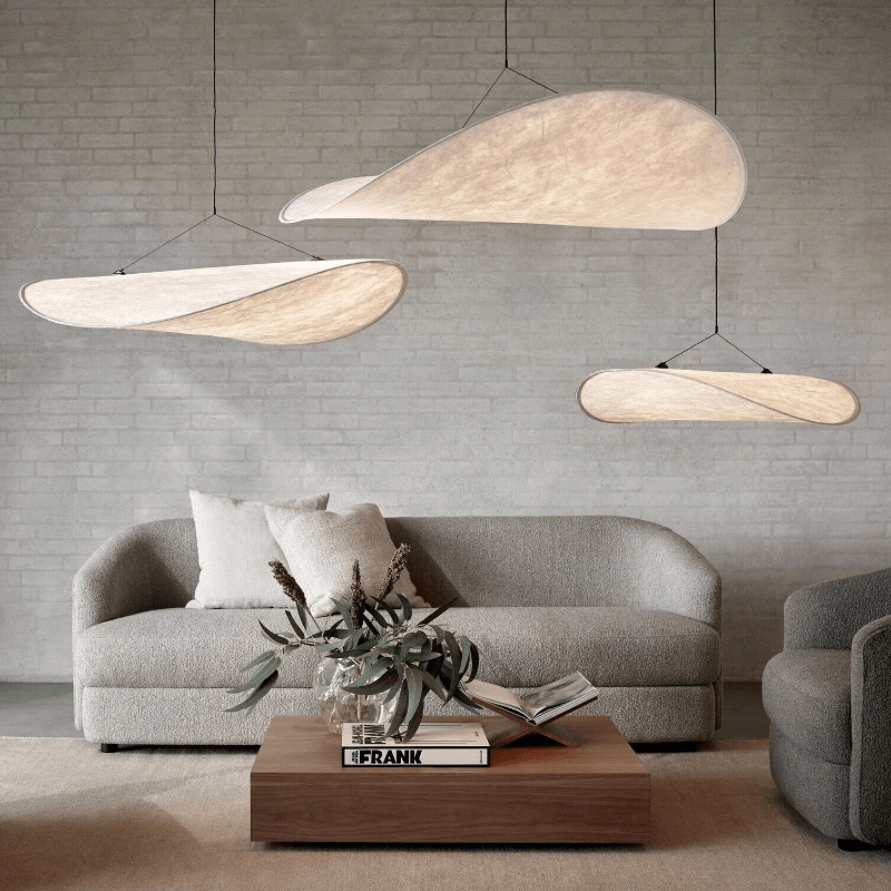 Luminaire Suspendu Minimaliste - Lampe Pendentif Soie LED E27