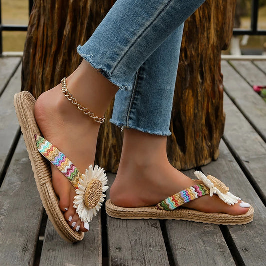 Chaussons Fleurs Colorés Féminins - BlxckFR