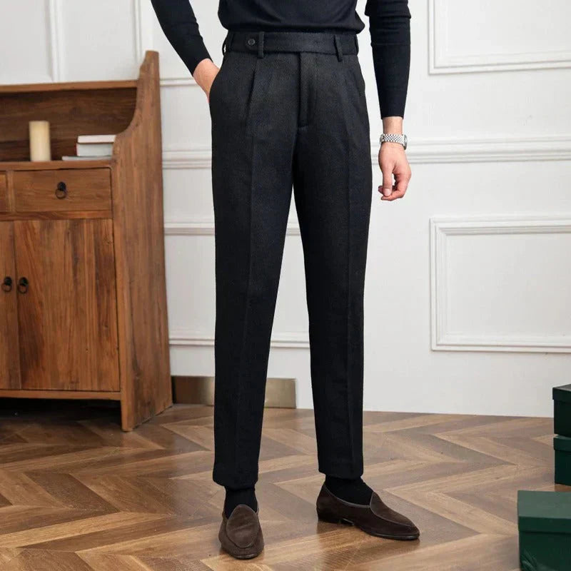 Pantalon Hiver Laine Douce Noir - Foivo