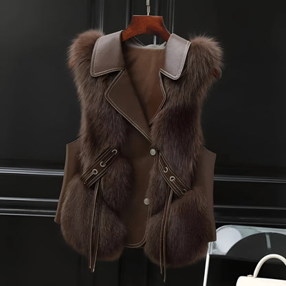 Gilet Fourrure Douce et Chaude
