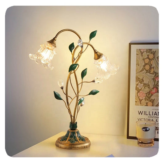 Lampe de Table Élégante - Déco Rétro en Métal et Verre pour Intérieur - Foivo