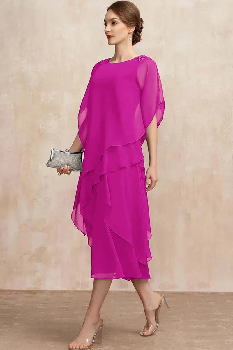 Robe Femme Grande Taille Superposée Coupe Ample