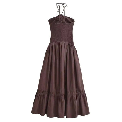 Robe Tube Femme Col Licou Ajustée
