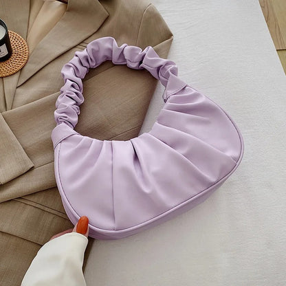 Sac à bandoulière Femme en PU Plissé Style Moderne