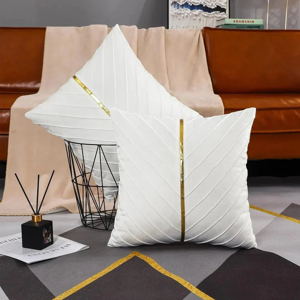 Coussins Luxe Rayures Or - BlxckFR