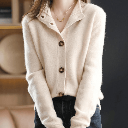 Cardigan Cachemire Féminin Chaleureux et Raffiné - blxckfr