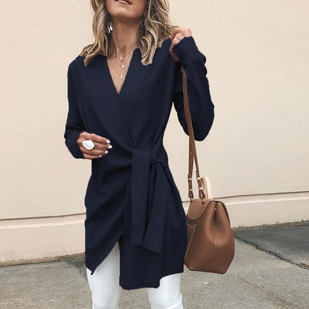 Veste Longue Élégante avec Ceinture