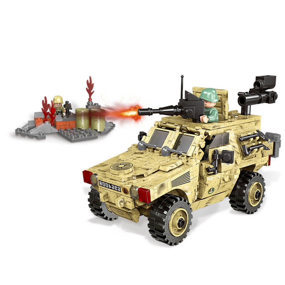 Camion Militaire Jouet Enfants - 265 Pièces à Construire - BlxckFR
