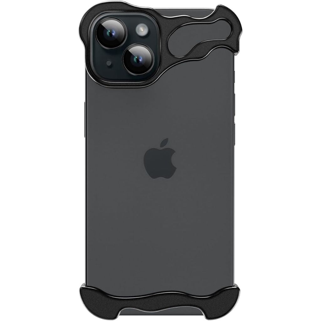Étui iPhone Transparent Design Métal Élégant