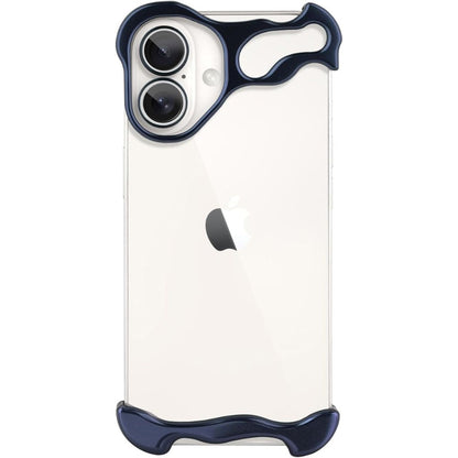 Étui iPhone Transparent Design Métal Élégant