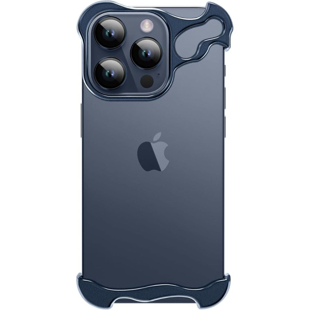 Étui iPhone Transparent Design Métal Élégant