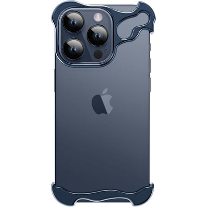 Étui iPhone Transparent Design Métal Élégant