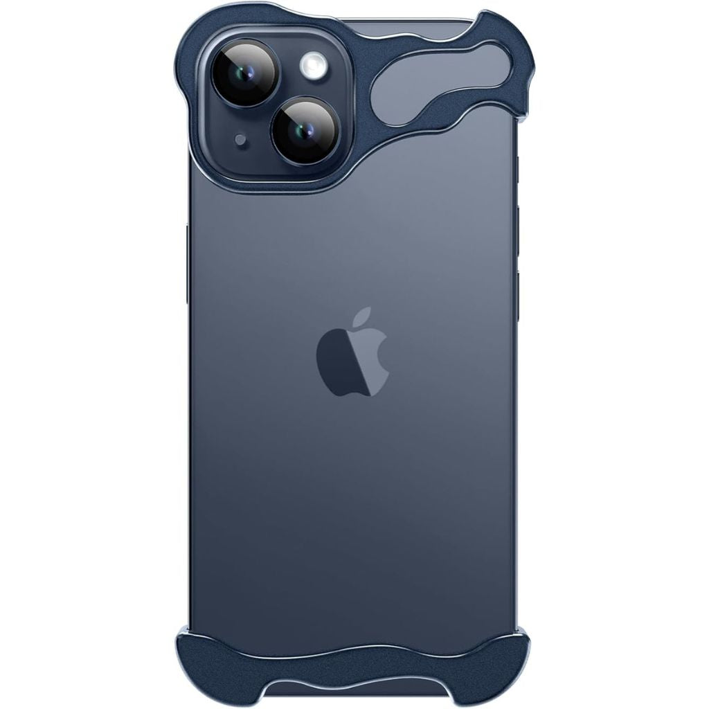 Étui iPhone Transparent Design Métal Élégant