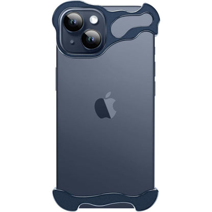 Étui iPhone Transparent Design Métal Élégant