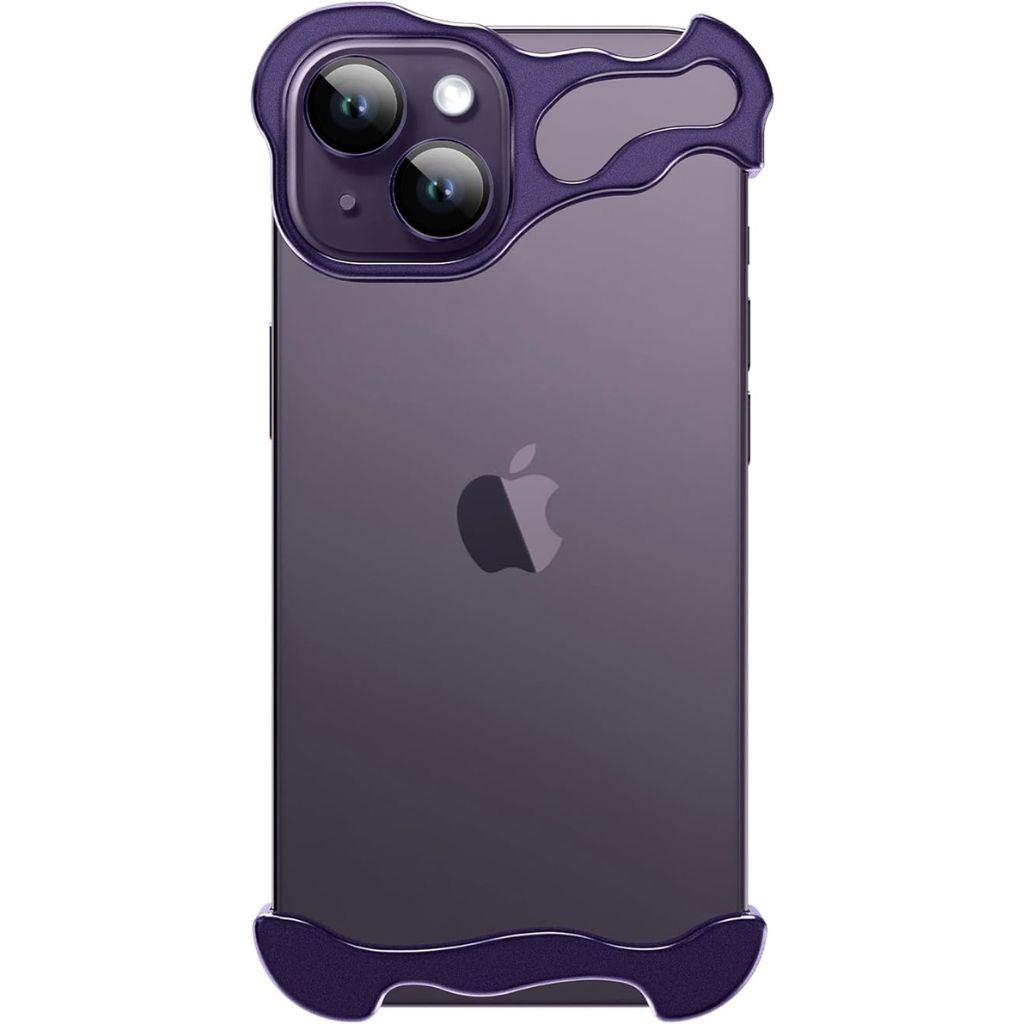 Étui iPhone Transparent Design Métal Élégant
