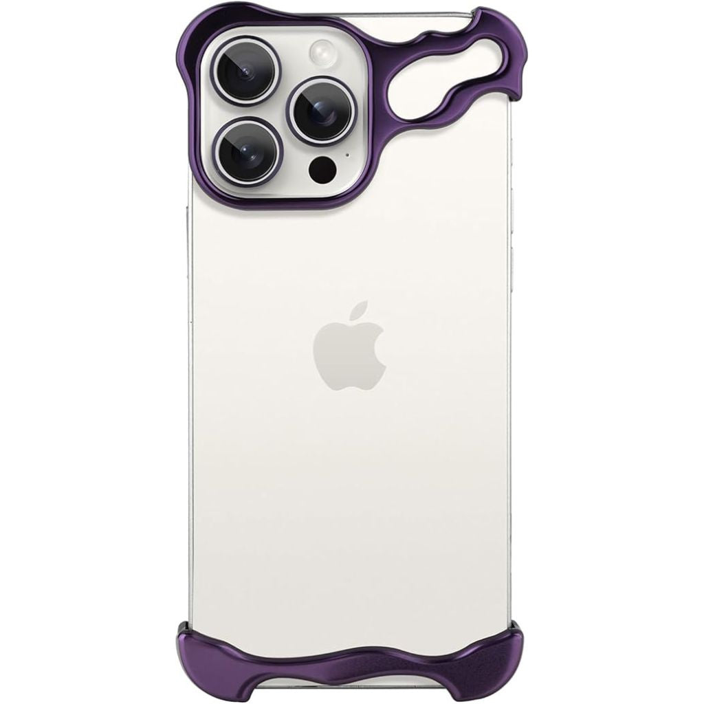 Étui iPhone Transparent Design Métal Élégant