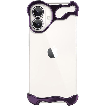Étui iPhone Transparent Design Métal Élégant