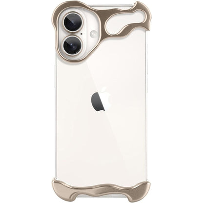 Étui iPhone Transparent Design Métal Élégant
