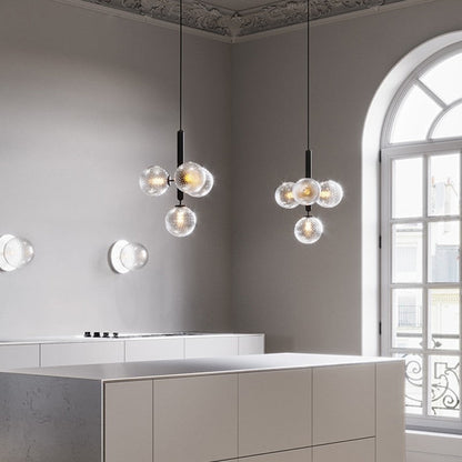 Lampe Suspendue Verre Aluminium Moderne