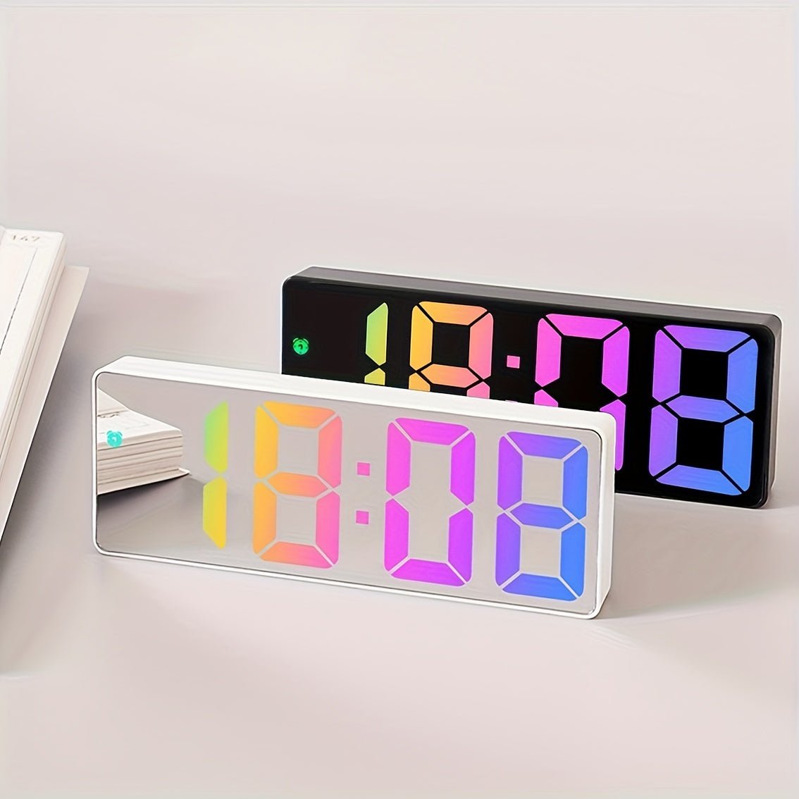 Réveil Digital Miroir LED Silencieux avec Détection Sonore et - Foivo