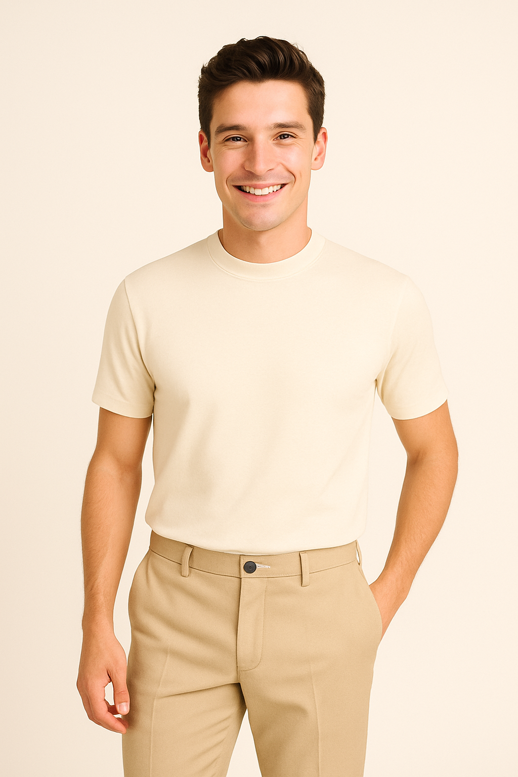 Austin | Supreme Softness Crewneck in Beige - Foivo