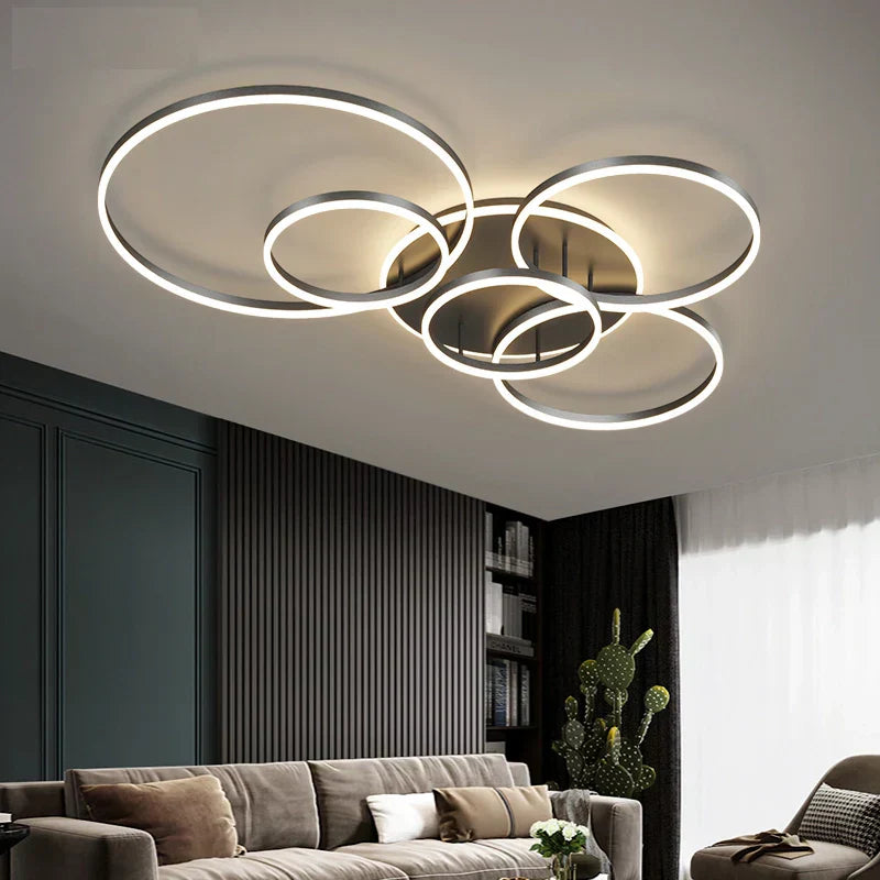 Luminaire LED Intelligente avec Télécommande - Éclairage Réglable en Or et Noir - Foivo