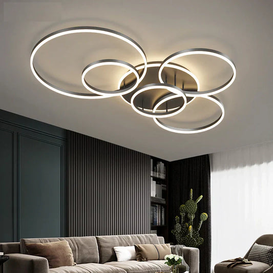 Luminaire LED Intelligente avec Télécommande - Éclairage Réglable en Or et Noir - Foivo
