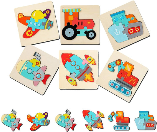 Jeux Éducatifs Bois - Voitures Puzzle Enfants - BlxckFR