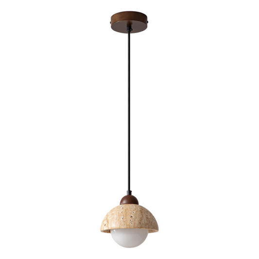 Lampe LED en Bois et Marbre Élégant Suspendu - Foivo