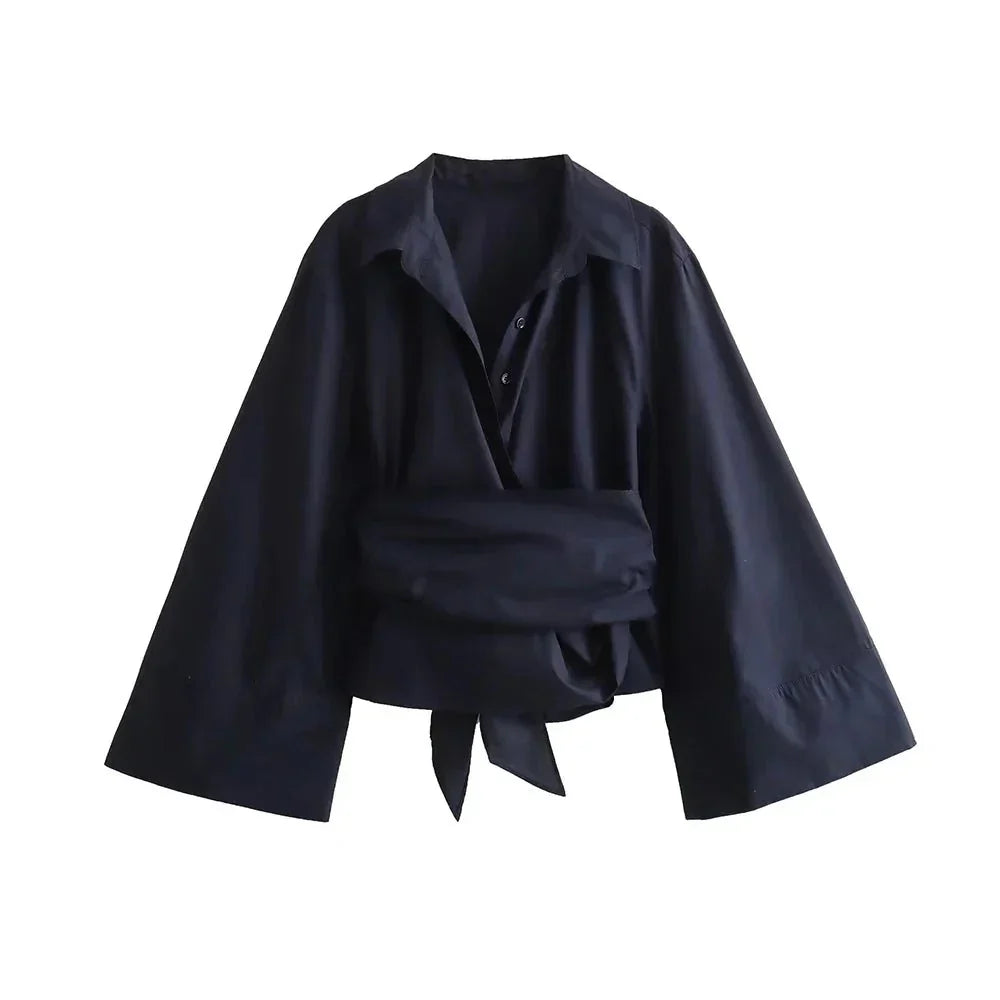 Blouse Kimono Féminine en Soie Douce - Foivo