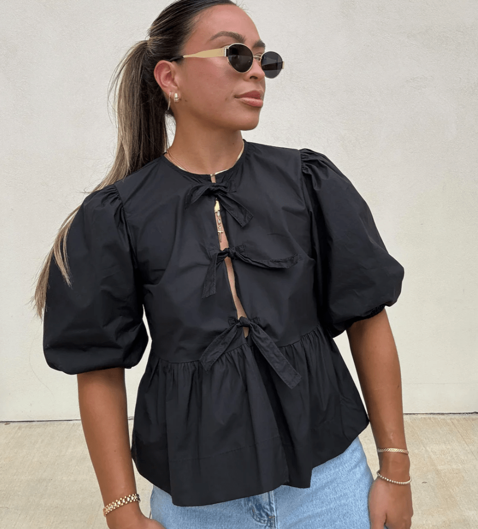 Blouse Féminine à Manches Amples pour un Style Chic Quotidien