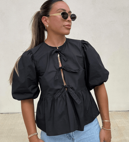 Blouse Féminine à Manches Amples pour un Style Chic Quotidien