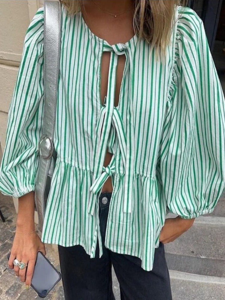 Blouse Féminine à Manches Amples pour un Style Chic Quotidien