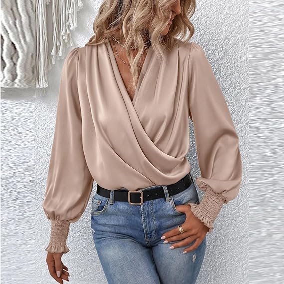 Blouse Féminine Manches Longues | Chic et Douce pour Tous les Jours