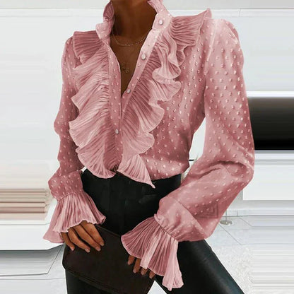 Blouse Femme Décontractée en Chiffon Doux