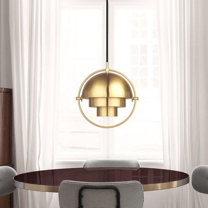 Luminaire Suspendu LED Design – Plafonnier Métal Chic à Couches Tournantes