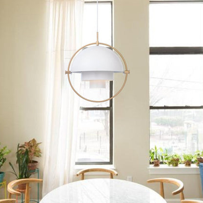 Luminaire Suspendu LED Design – Plafonnier Métal Chic à Couches Tournantes