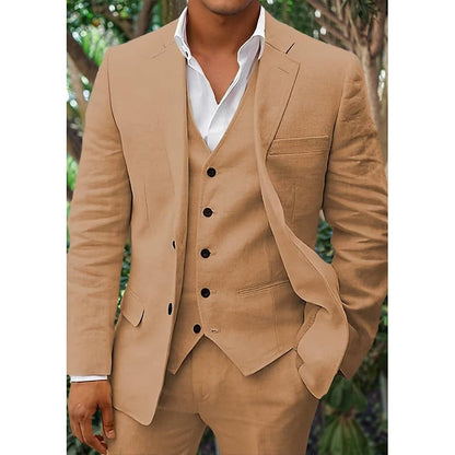 Costume Homme Élégant en Lin pour Mariage