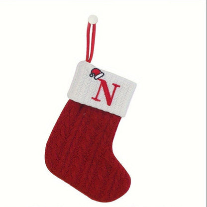 Chaussette de Noël Tricotée Personnalisée Décorative