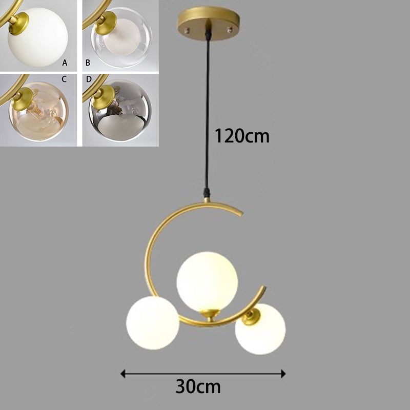 Luminaire Suspendu Élégant – Lampe LED en Verre Transparent pour Intérieur