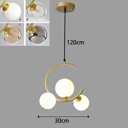 Luminaire Suspendu Élégant – Lampe LED en Verre Transparent pour Intérieur
