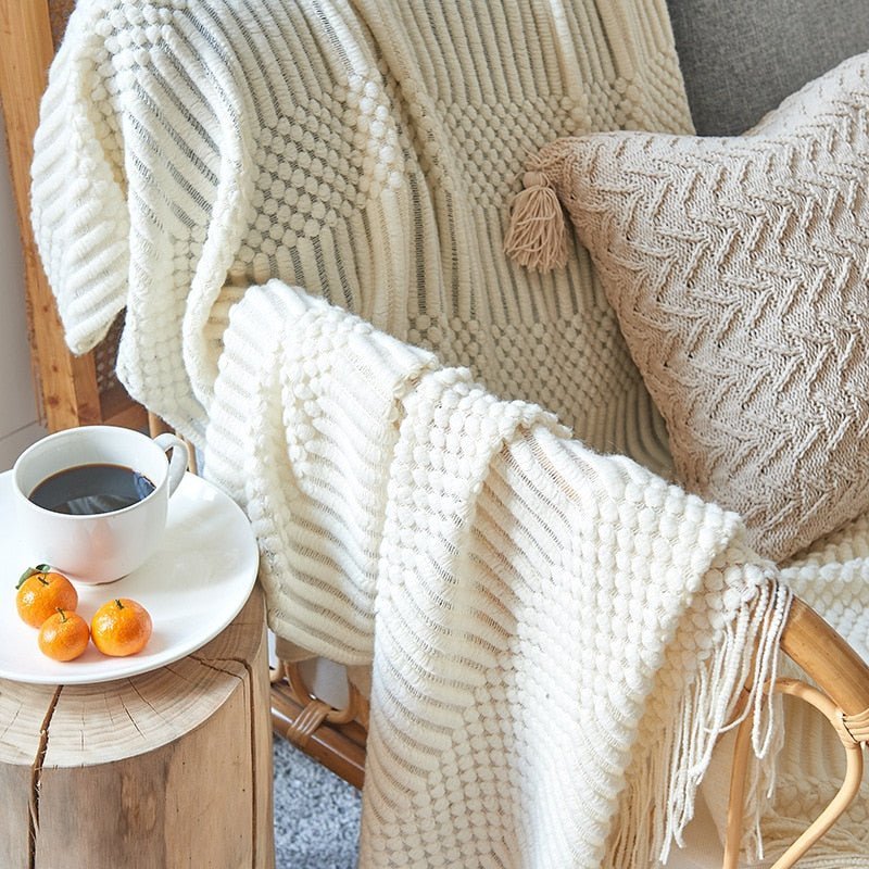 Couverture Tricotée Canapé Nordique Chaleureuse - BlxckFR