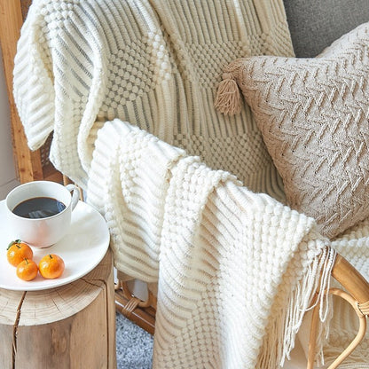 Couverture Tricotée Canapé Nordique Chaleureuse - BlxckFR