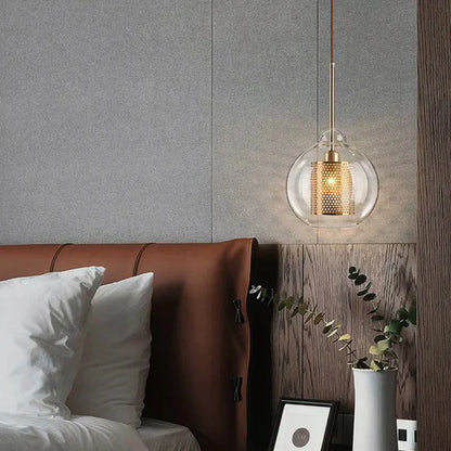 Luminaire Suspendu Design en Métal et Verre