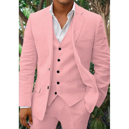Costume Homme Élégant en Lin pour Mariage