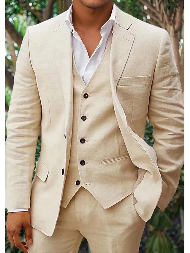 Costume Homme Élégant en Lin pour Mariage