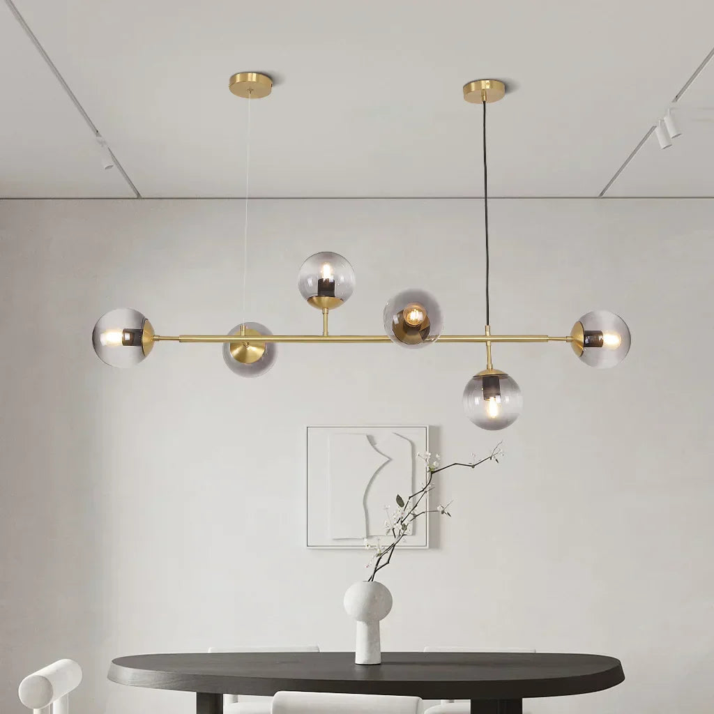 Lampe Suspendue Chique Verre et Métal