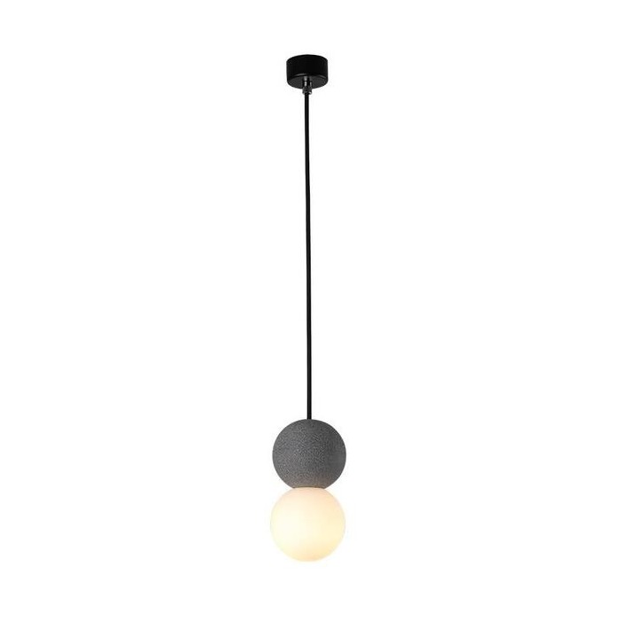 Lampe Suspendue Géométrique en Béton et Verre - Foivo