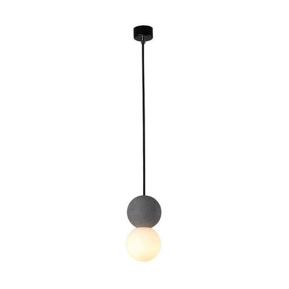 Lampe Suspendue Géométrique en Béton et Verre - Foivo