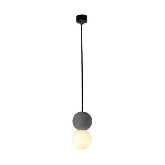 Lampe Suspendue Géométrique en Béton et Verre - Foivo